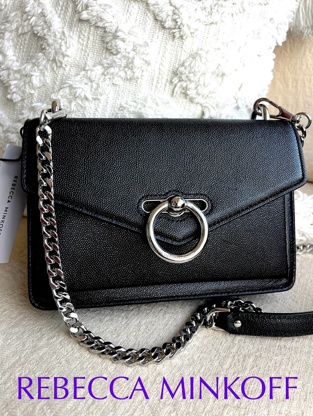REBECCA MINKOFF Jean crossbody leather bag black NWT